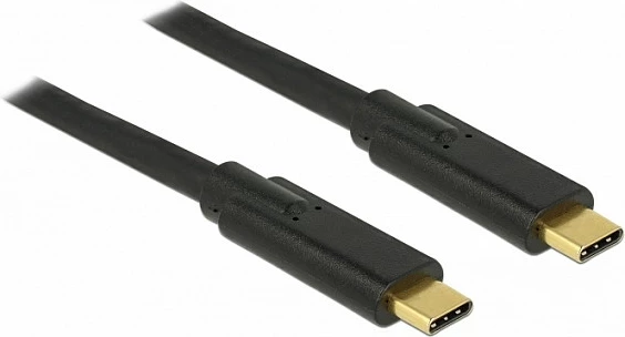 Kabllo USB-C DeLOCK 83867, USB-C në USB-C, 3 m, USB 2.0, 3A, e zezë
