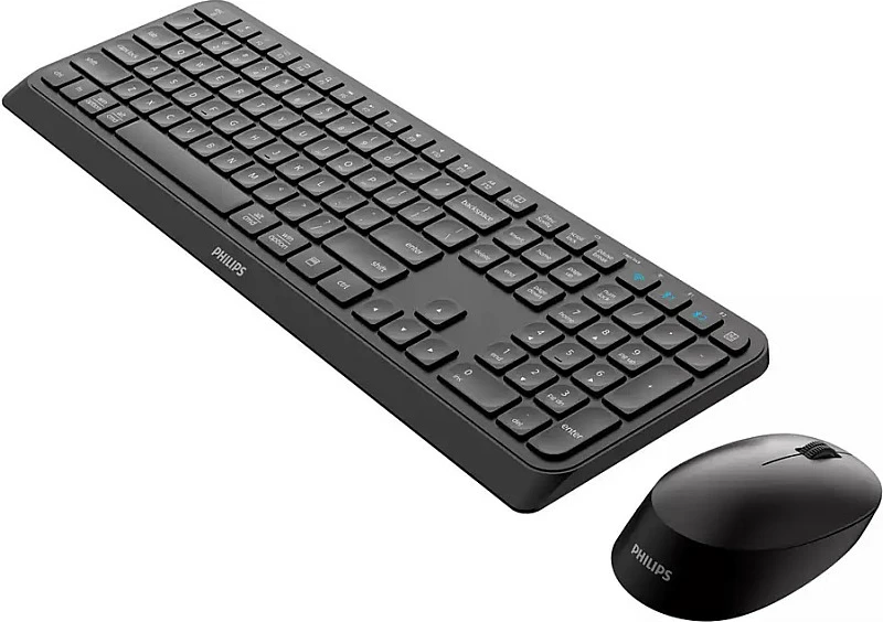 Set tastierë + maus Philips 4000 Series, wireless RF + Bluetooth, AZERTY, full-size, 1600 DPI, i zi