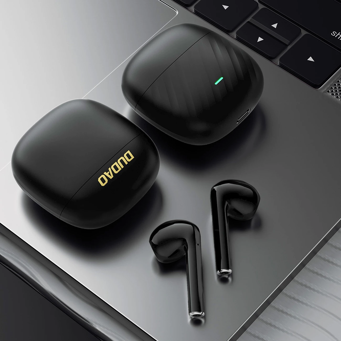 Kufje Dudao U14+ TWS, wireless, Bluetooth 5.3, USB-C, e zezë
