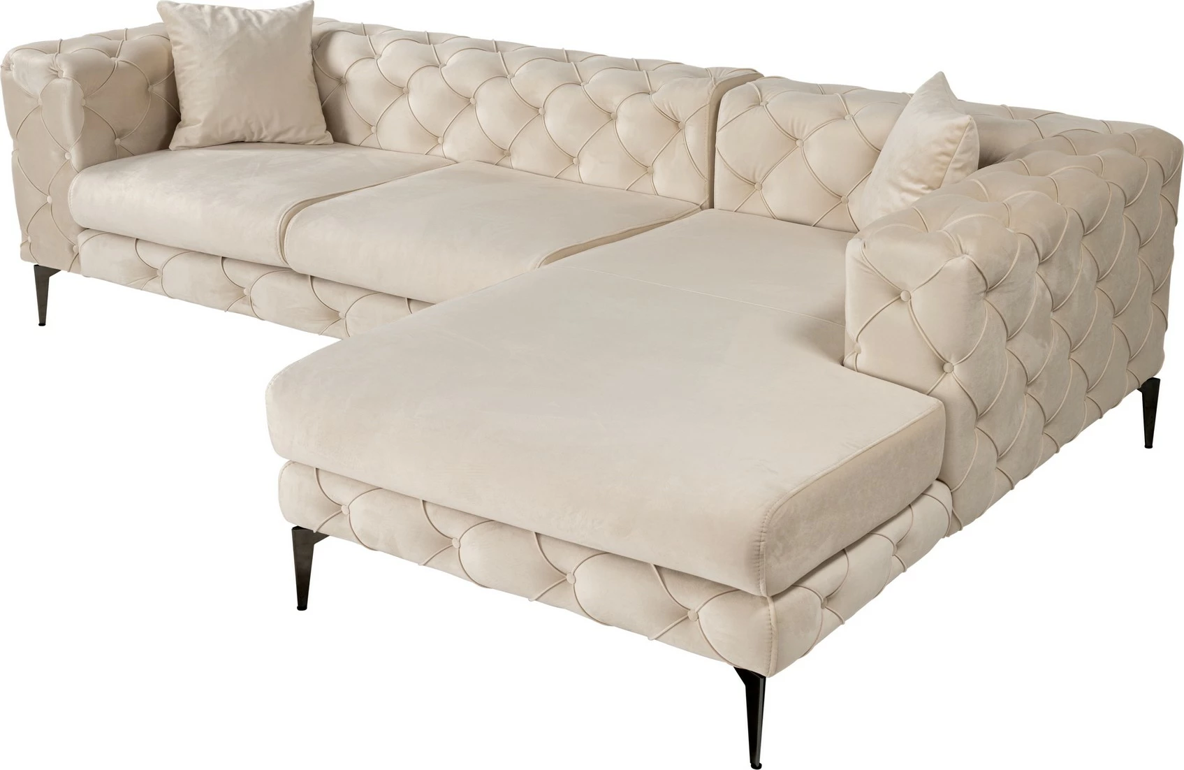 Këndare Atelier del Sofa Como Eco, e djathtë, bezhë dhe e zezë