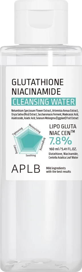 Ujë pastrues fytyre për femra APLB Glutathione Niacinamide, 160ml