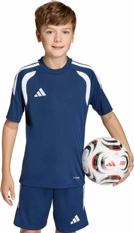 Fanellë futbolli për fëmijë adidas, kaltër e bardhë