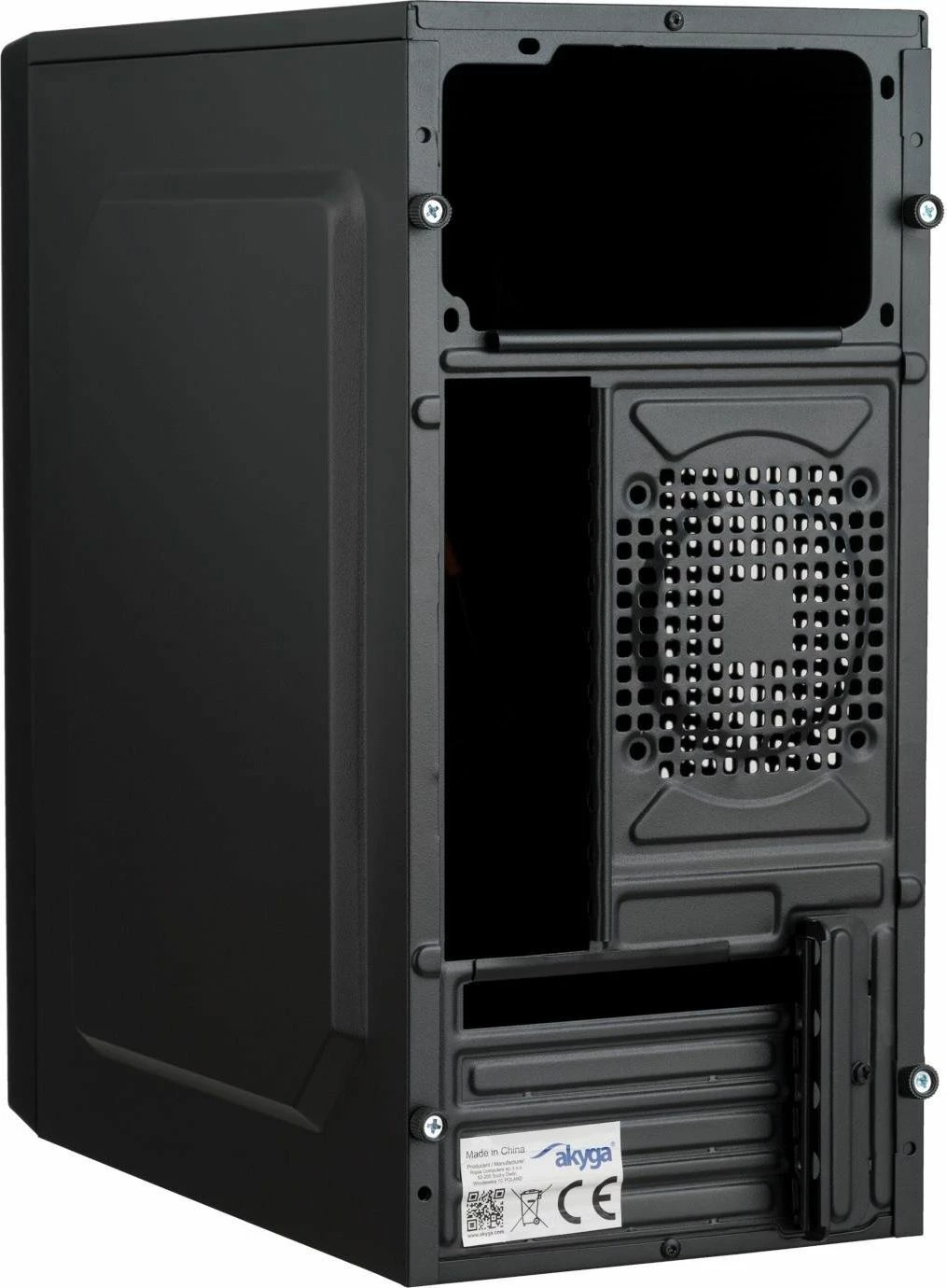 Kasë Akyga AK36BK Micro ATX/Mini-ITX, Midi Tower, pa furnizim, USB 3.0 + USB 2.0, e zezë