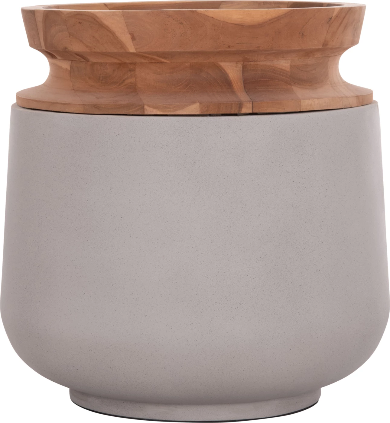 Vazo dekorative për dysheme LINTER, fibër-cement, ngjyrë gri, dru tik, FH4662.03L, 41x47cm