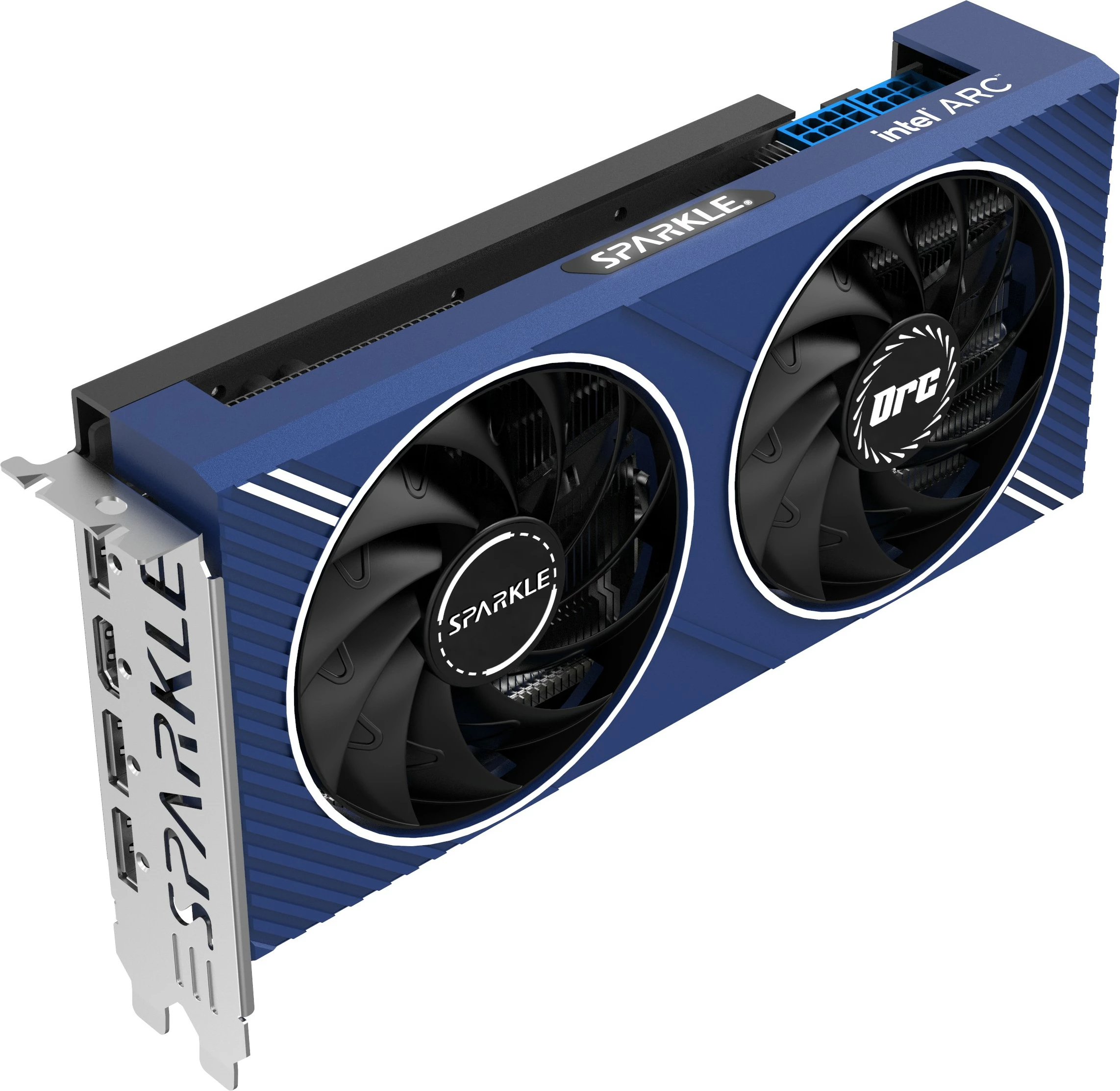 Kartelë grafike Sparkle Intel Arc A750 ORC OC Edition, 8 GB, GDDR6, PCI Express x16 4.0, e zezë, blu, argjendtë