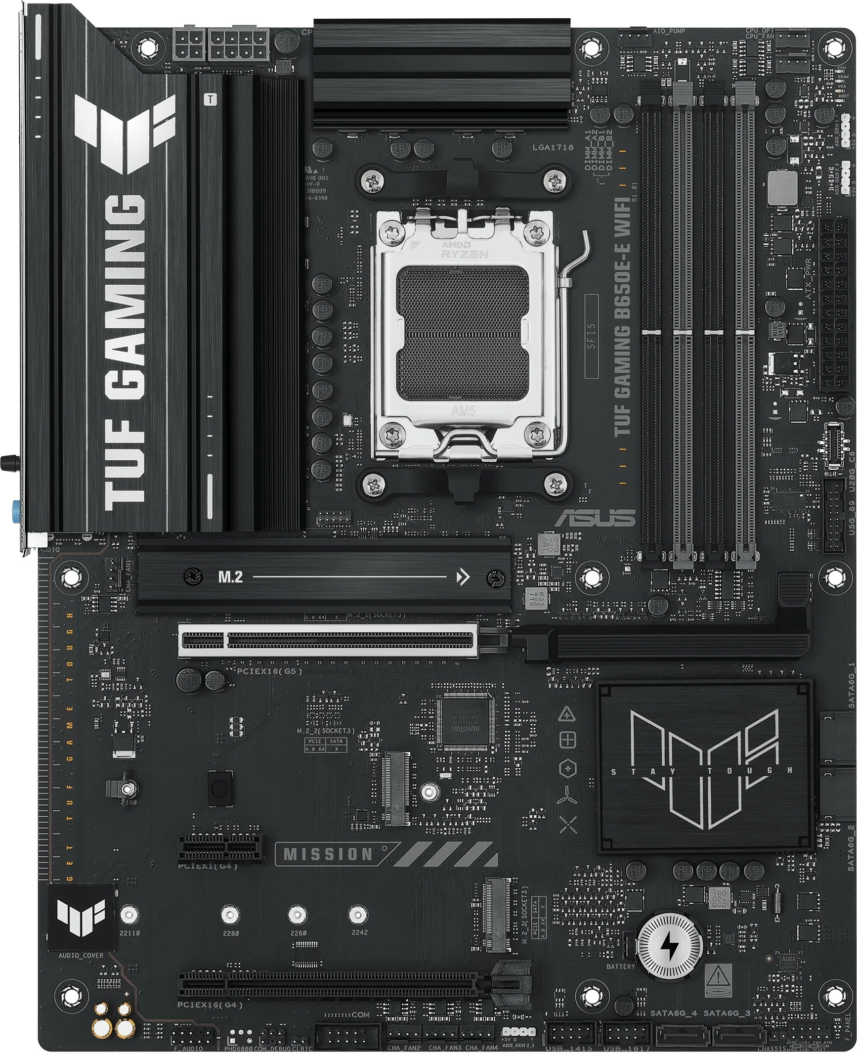 Pllakë amë ASUS TUF GAMING B650E-E WIFI, Socket AM5, DDR5, Wi-Fi, e zezë