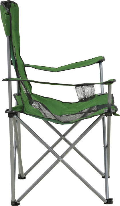 Karrige për plazh e kamping, metal, material i papërshkueshëm nga uji, ngjyrë kaki e zezë, 55x55x95cm