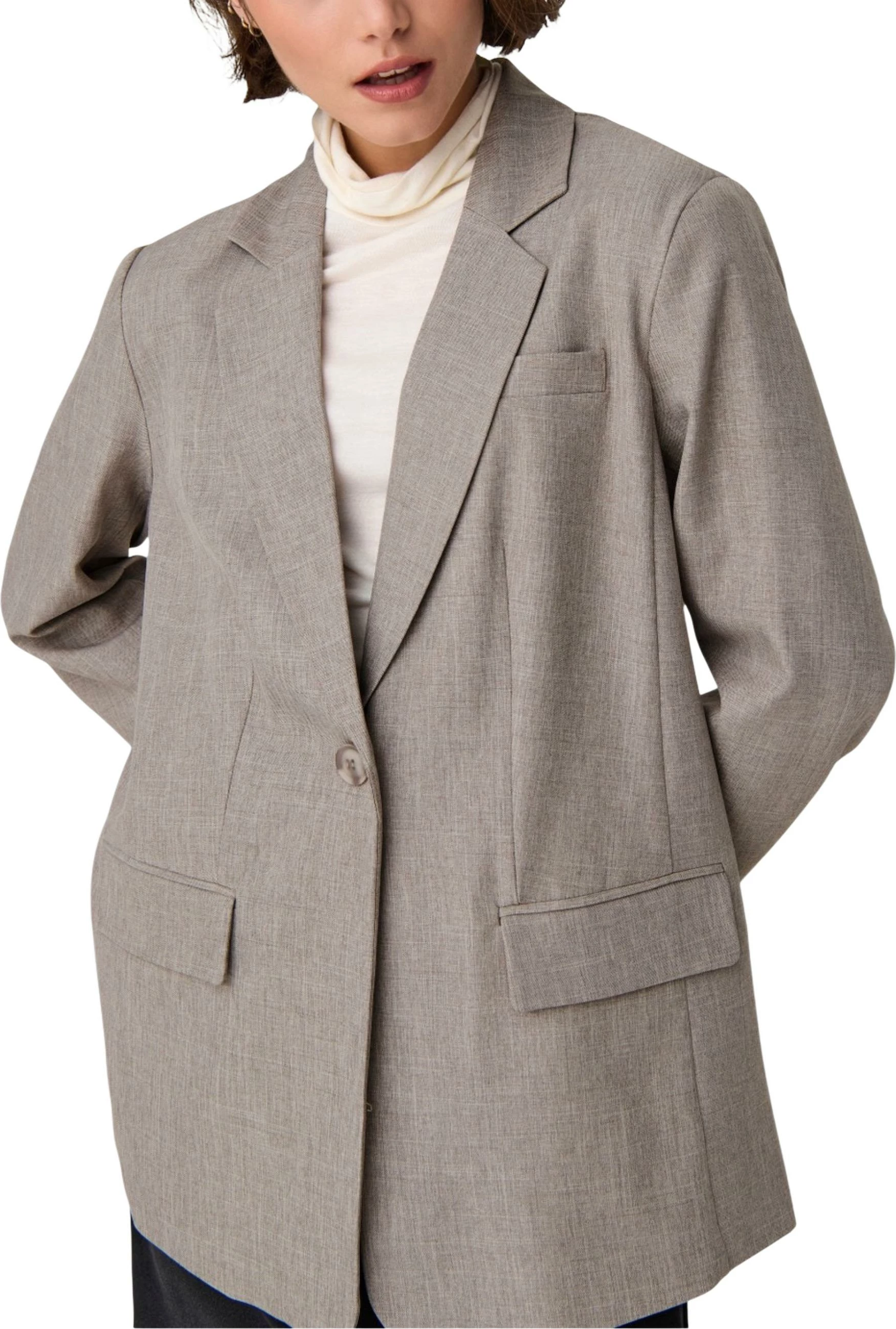 Blejzer për femra Only Onllinda Ls Boyfr Mel 15328158, taupe [Madhësia: L]