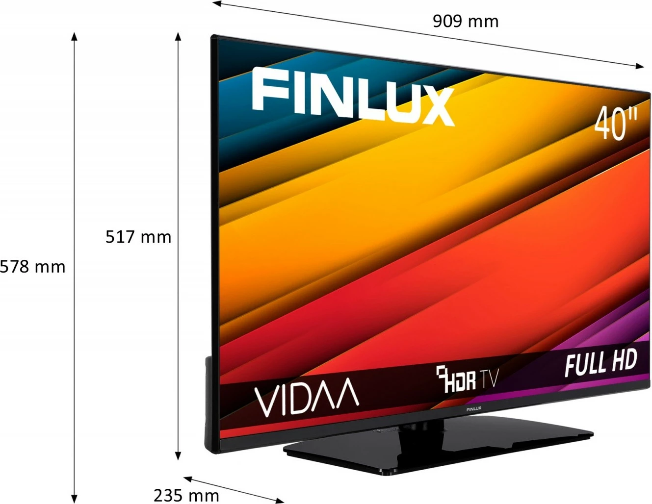 Televizor LED Finlux 40FFV500, 40", Full HD, Smart TV, i zi