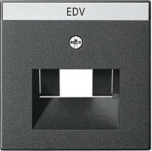 Mbulesë prizë rrjeti/ISDN GIRA 028428, System 55, antracit