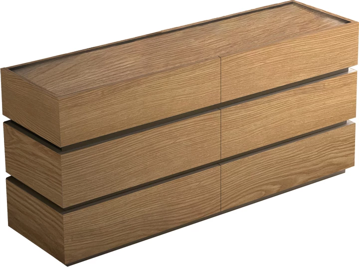 Komodë me sirtarë mdf, ngjyrë lisi, 120x40x72cm