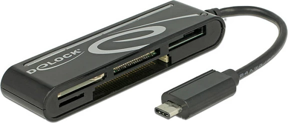 Lexues kartelash DeLOCK 91739, USB-C, USB 2.0, SD/microSD/CF, 480 Mbit/s, 2 TB, i zi