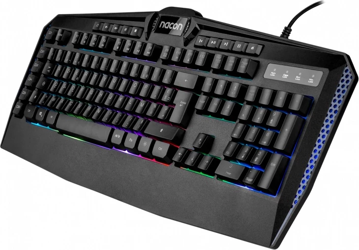 Tastierë gaming Nacon CL-210 UK, wired, full size, membrane, RGB, e zezë