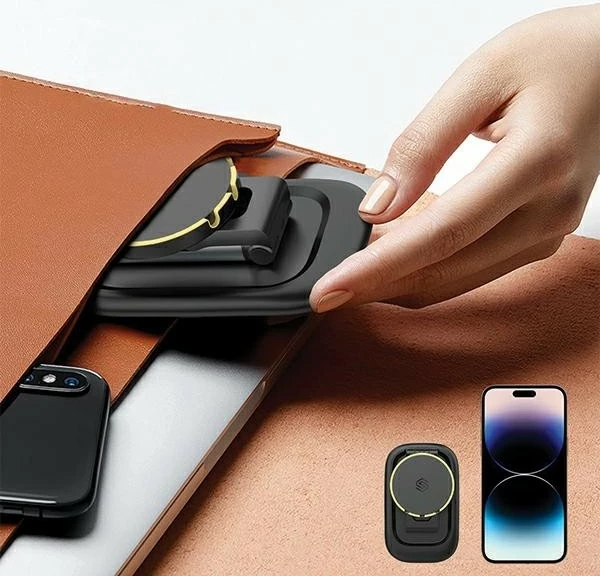 Mbajtëse magnetike MagSafe SODI BM310, e palosshme/e rregullueshme për iPhone 15/14/13/12, me pllakë magnetike të ndërrueshme, e bardhë