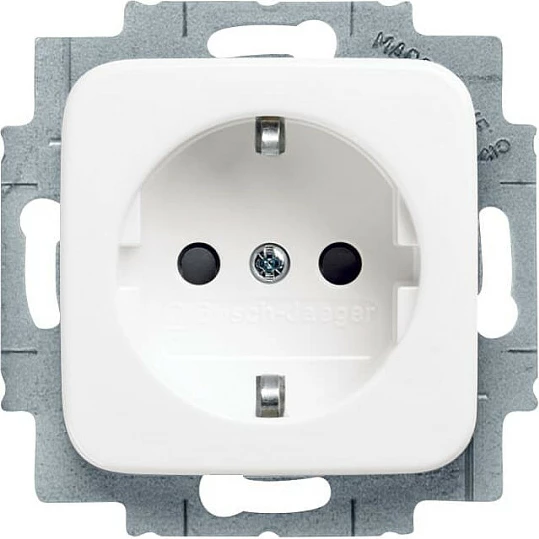 Prizë muri Busch-Jaeger 2CKA002013A4656, IP20, 71x71 mm, pa vida, e bardhë