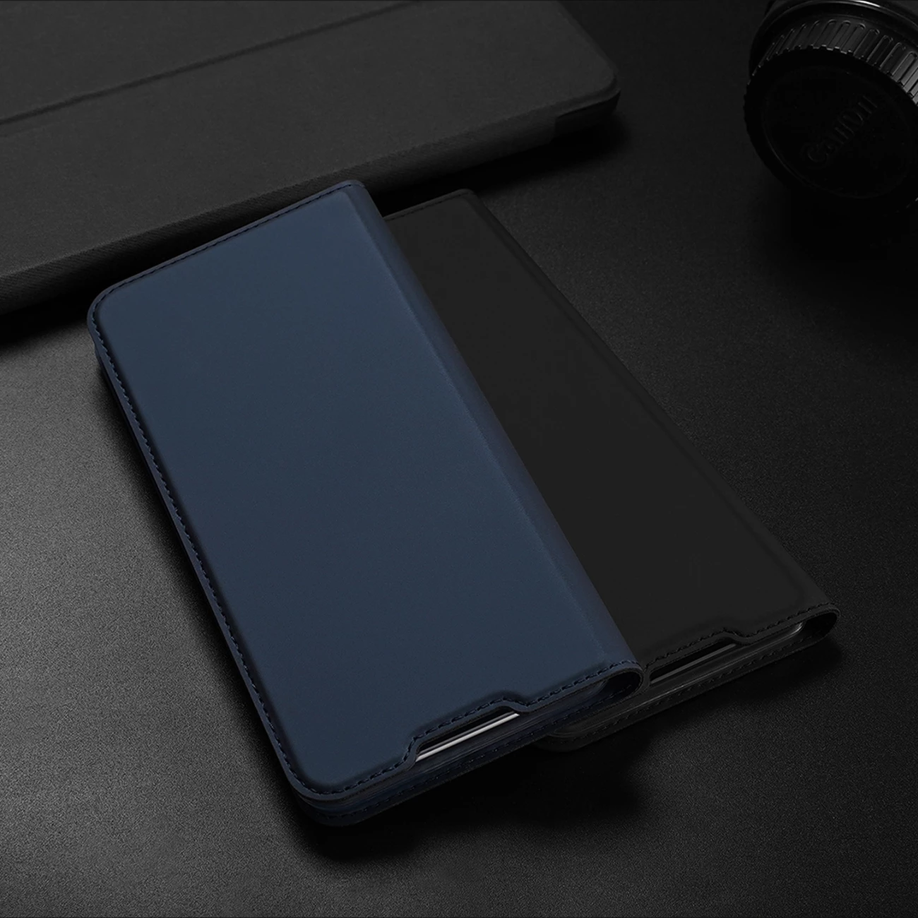 Mbështjellës Dux Ducis Skin Pro për Vivo Y01/Y15a/Y15s, me kapak dhe xhep, e zezë