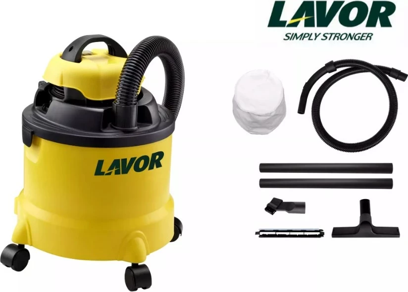 Fshesë me korrent për ujë dhe pluhur LAVORWASH DVC12PT 1200W 12L, zorrë 1.5 m, verdhë/zezë