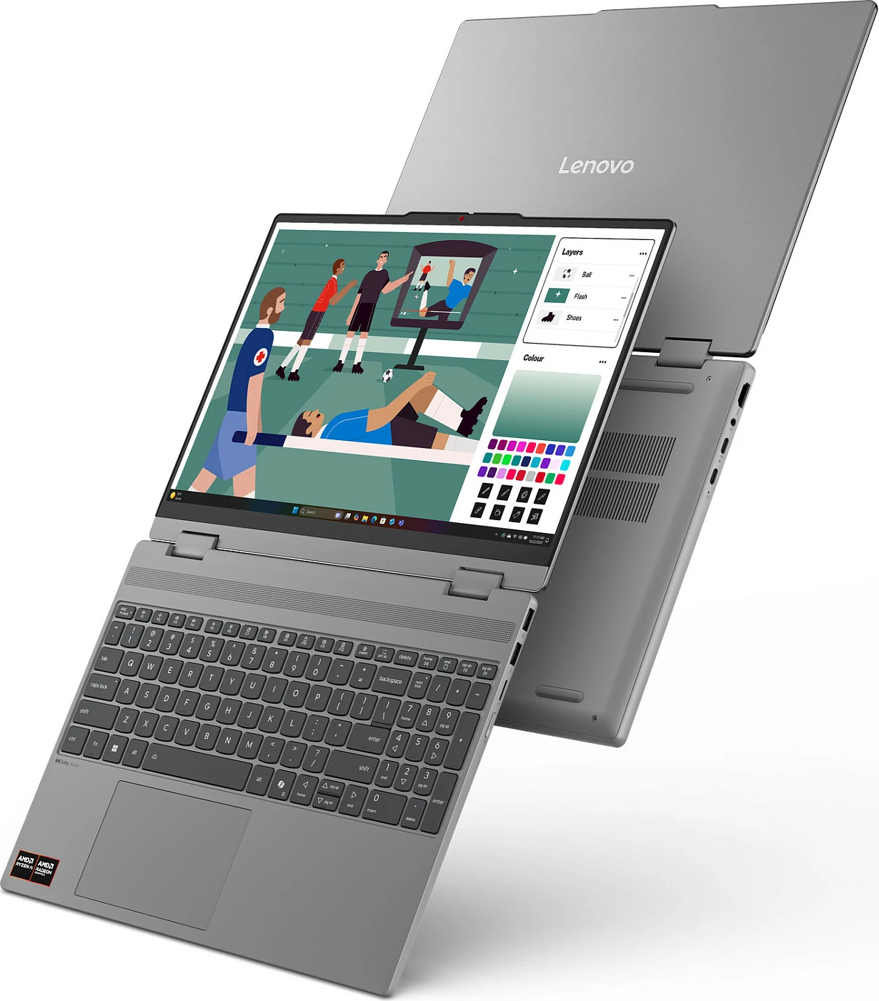 Laptop 2-në-1 Lenovo IdeaPad 5 15AGP11, Ryzen AI 7 445, 16GB RAM, 512GB SSD, 15.3" WQXGA, Windows 11 Home, Luna Grey