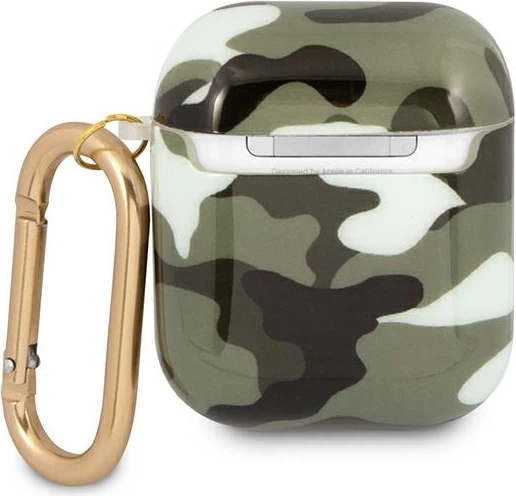 Mbështjellës Guess GUA2UCAMA për AirPods 1/2, Camouflage, Jeshil