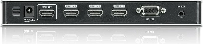 Switch HDMI 4-portësh ATEN VS481B, 4K, i zi/argjendtë