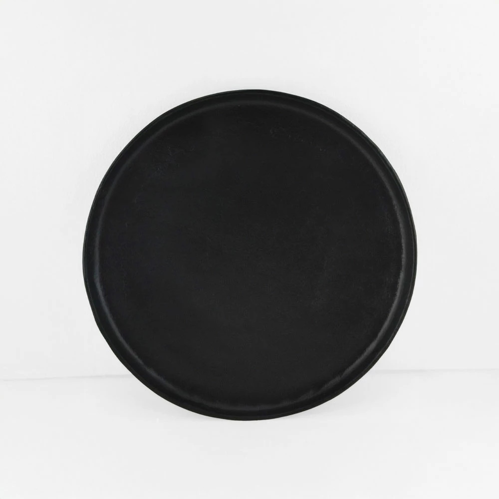 Tabaka dekorative LUNA, alumini, e zezë, 36x36x2cm