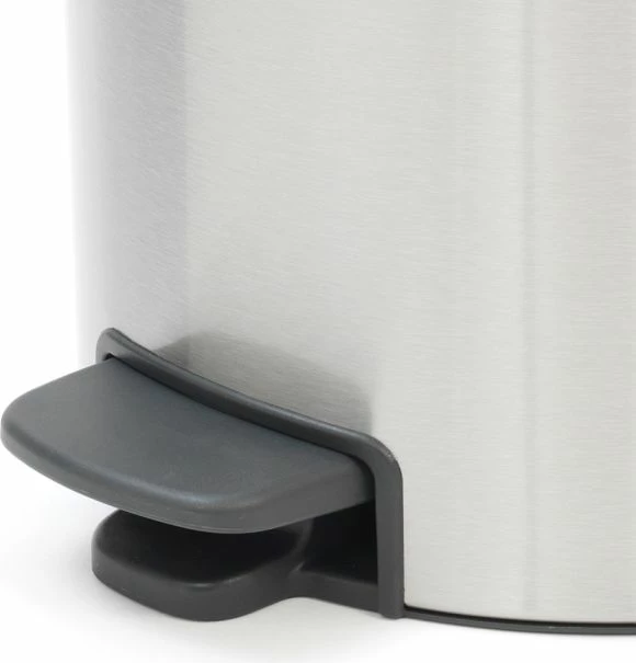 Kosh mbeturinash me pedal Brabantia 112041 12L, metal, argjendtë