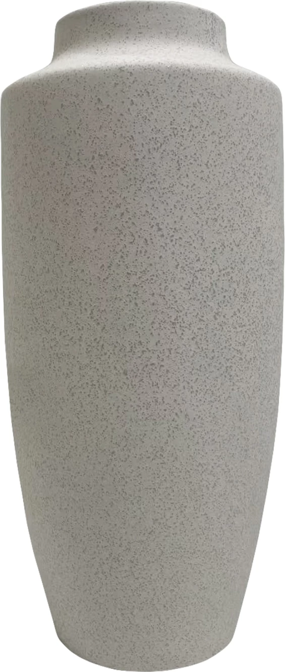 Vazo dekorative për tavolinë, 'GALAD', FH4587.01, ngjyrë e bardhë e zbehtë me kristalizim, Φ18,5x40H cm