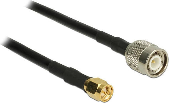 Kabllo antene DeLOCK 89505, CFD200, TNC mashkull në SMA mashkull, 5 m, e zezë