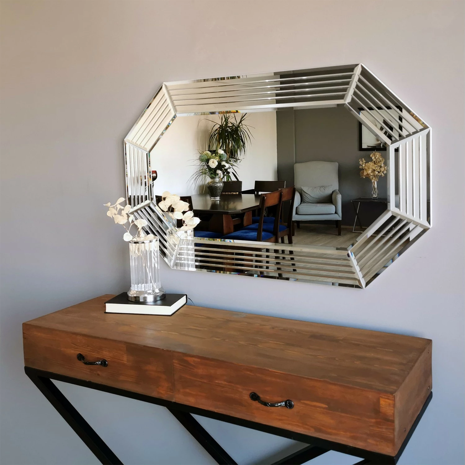 Pasqyrë Hanah Home, A310Y, ngjyrë argjendi