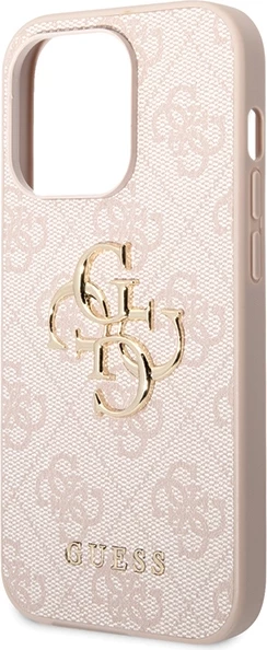 Mbështjellës Guess GUHCP15X4GMGPI për iPhone 15 Pro Max 6.7", hardcase, 4G Big Metal Logo, rozë
