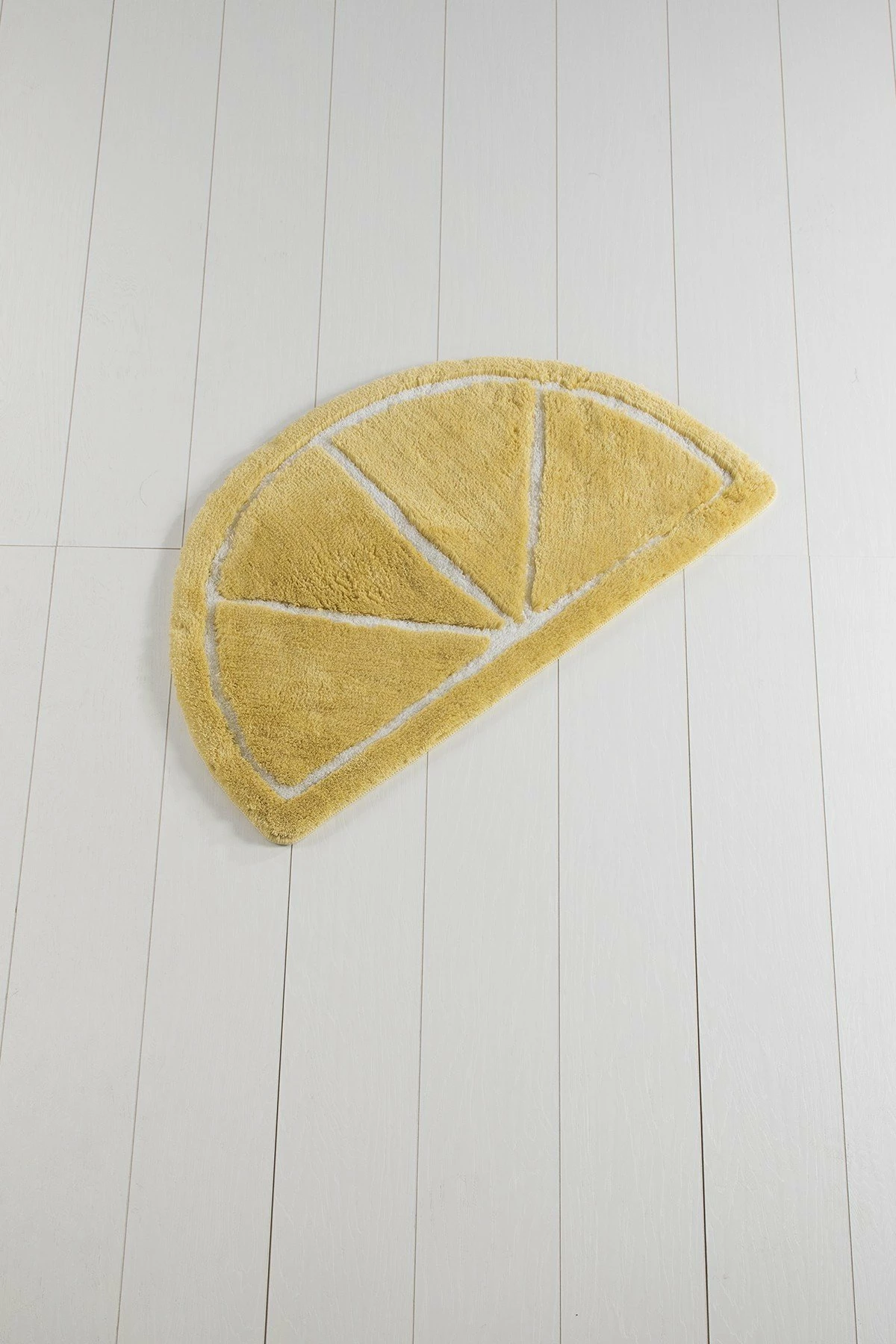 Tapet për banjo, formë limoni, ngjyrë e verdhë, 60x100cm