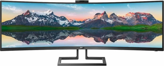 Monitor PHILIPS 499P9H 49\" VA DQHD 75Hz USB-C PD 90W, i lakuar, i zi