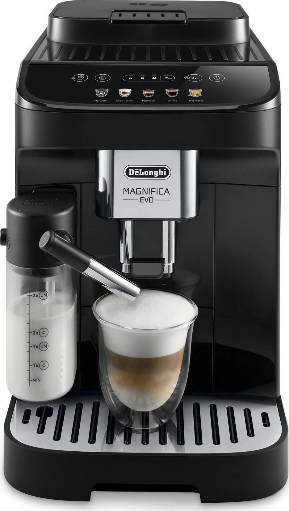 Aparat espresso automatik DeLonghi Magnifica Evo ECAM 290.61.B 1.8L 1500W 15 bar me mulli dhe LatteCrema, e zezë