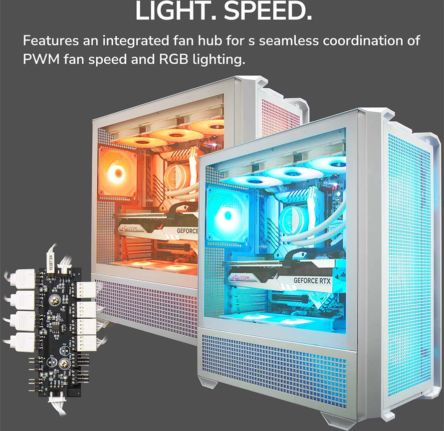 Kasë COUGAR MX600 Full Tower, RGB, e bardhë
