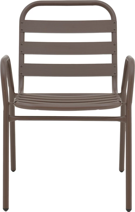 Karrige Sussie, metalike, ngjyrë kafe, me shufra alumini, 45x62x76cm