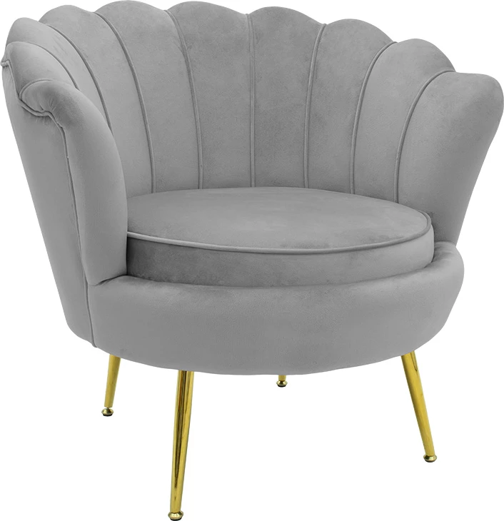 Fotel Daimon kadife gri-ari 79x74x78cm