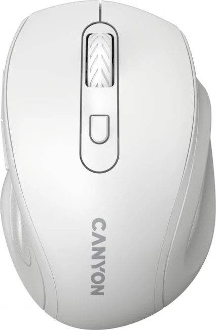 Maus wireless Canyon 2.4GHz, 6 butona, 1600 DPI, sensor MX8650A, 2xAAA, i bardhë