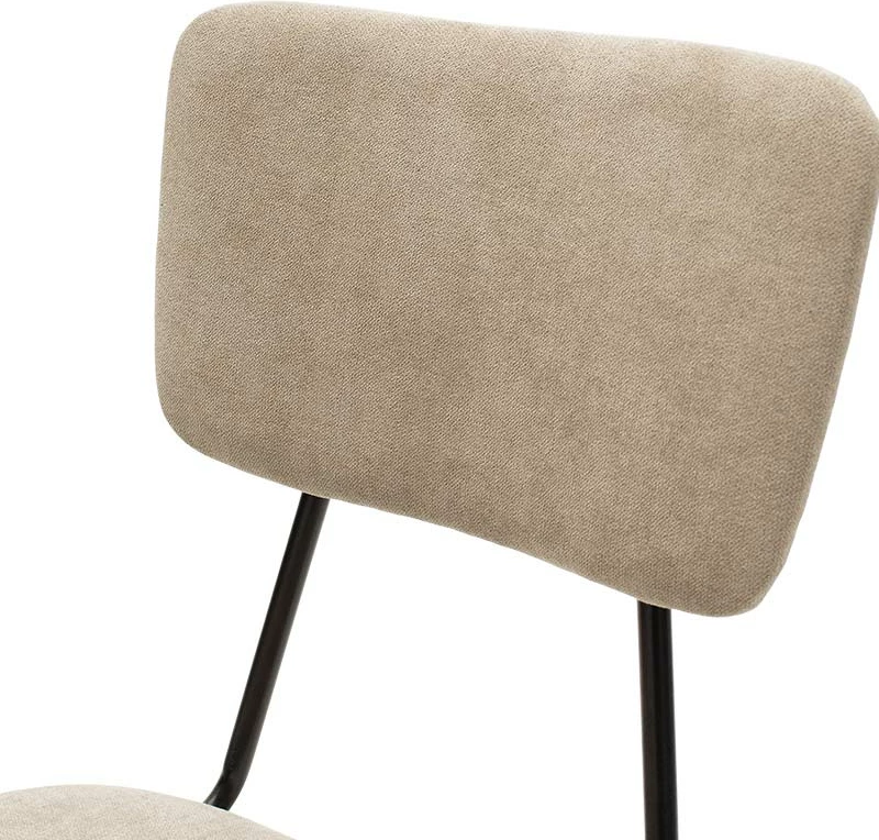 Karrige Tania, pëlhurë antike bezhë, këmbë të zeza, set prej 4 copash