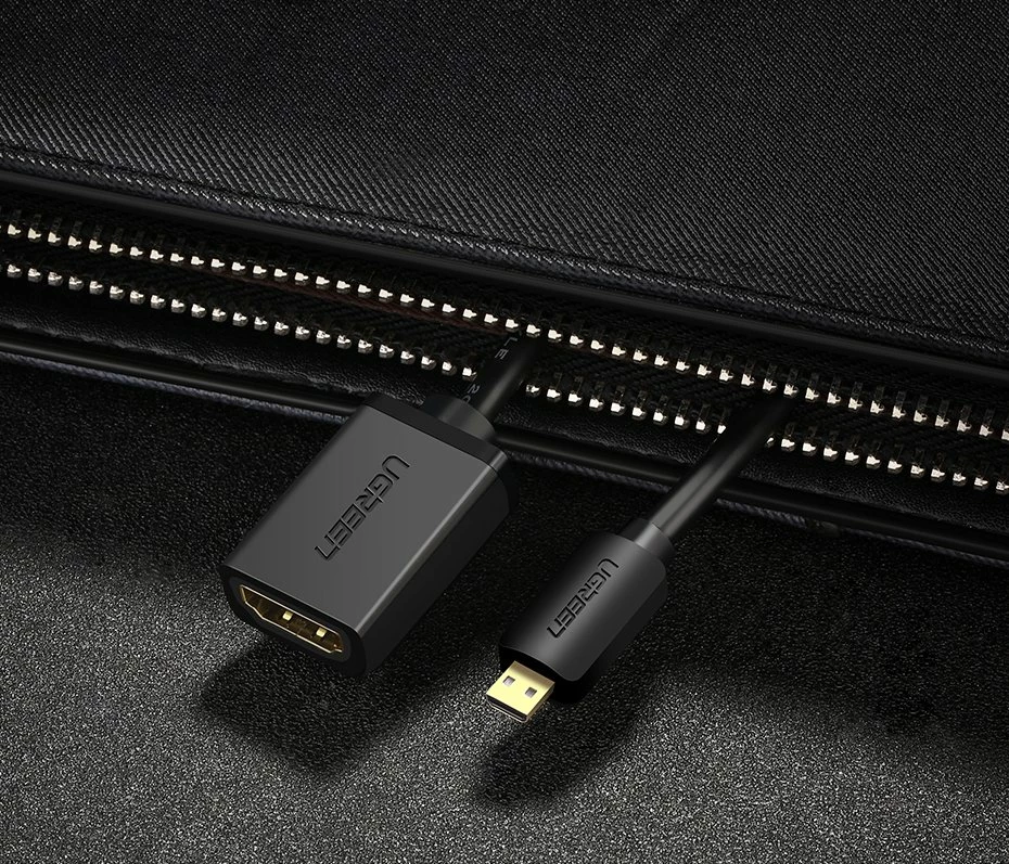 Kabllo adapter HDMI Ugreen 20134, micro HDMI 19 pin, 20cm, e zezë