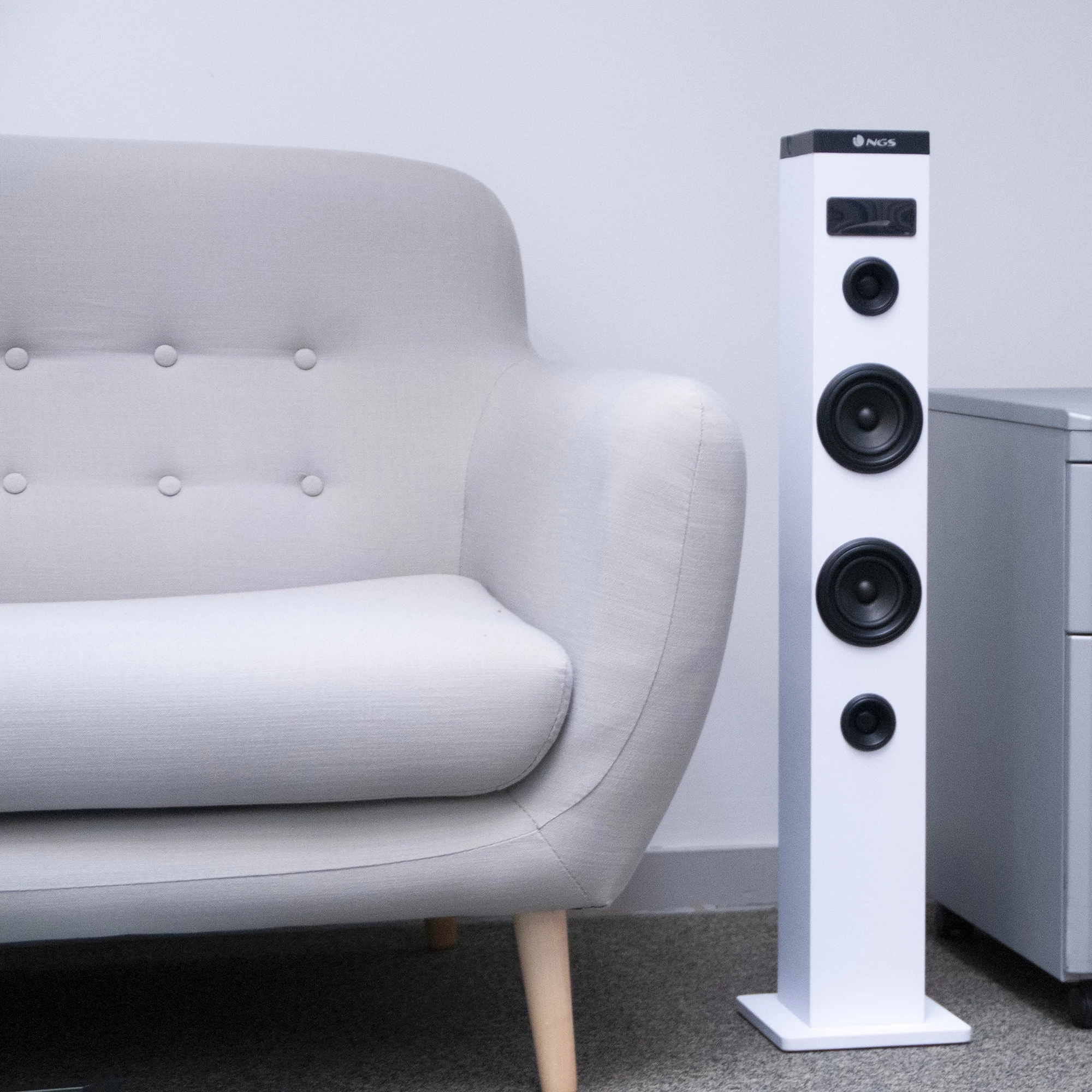 Boks kullë NGS Sky Charm Bluetooth USB RadioFM AUX 50W Bardhë