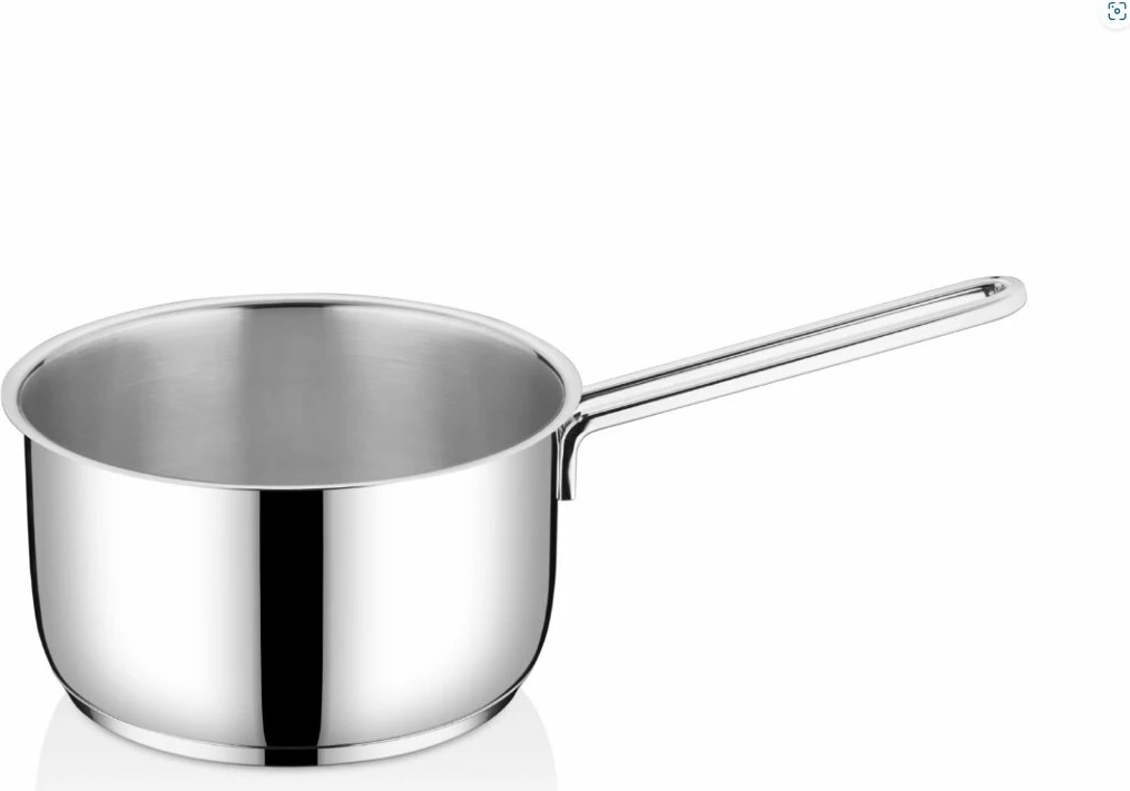 Tigan inox Hermia Concept, argjend, VNT 1022, 16cm, me kapak qelqi (1 copë)