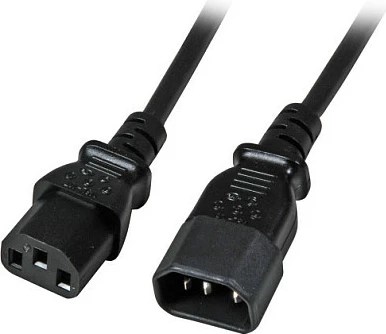 Kabllo rryme EFB Elektronik C14 180° në C13 180°, 5 m, 3x1.0mm², e zezë