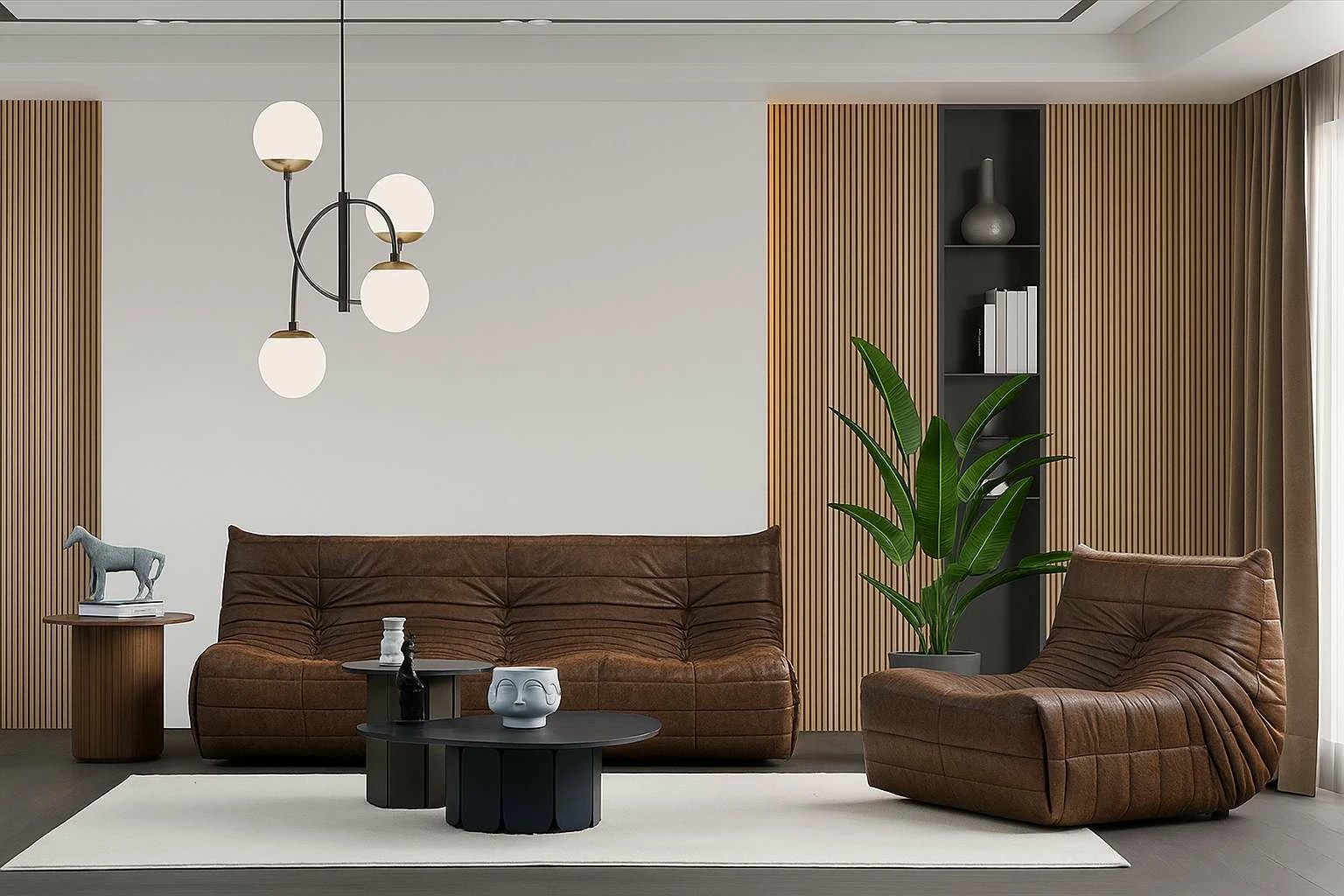 Karrige Wing, ngjyrë kafe, Atelier del Sofa, Bocek