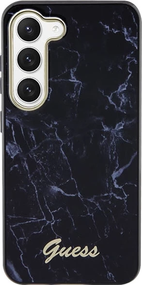 Mbështjellës Guess Marble për Samsung Galaxy S23+ S916, i fortë, i zi