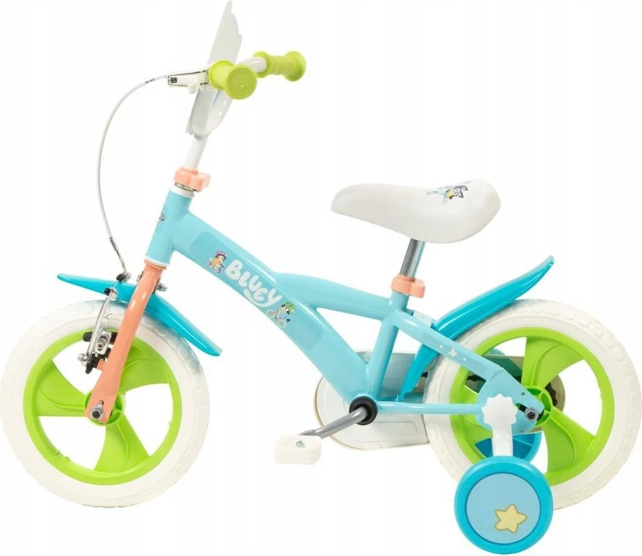 Bicikletë për fëmijë TOIMSA 12” BLUEY, 4 rrota, Temë Paw Patrol, Bardhë