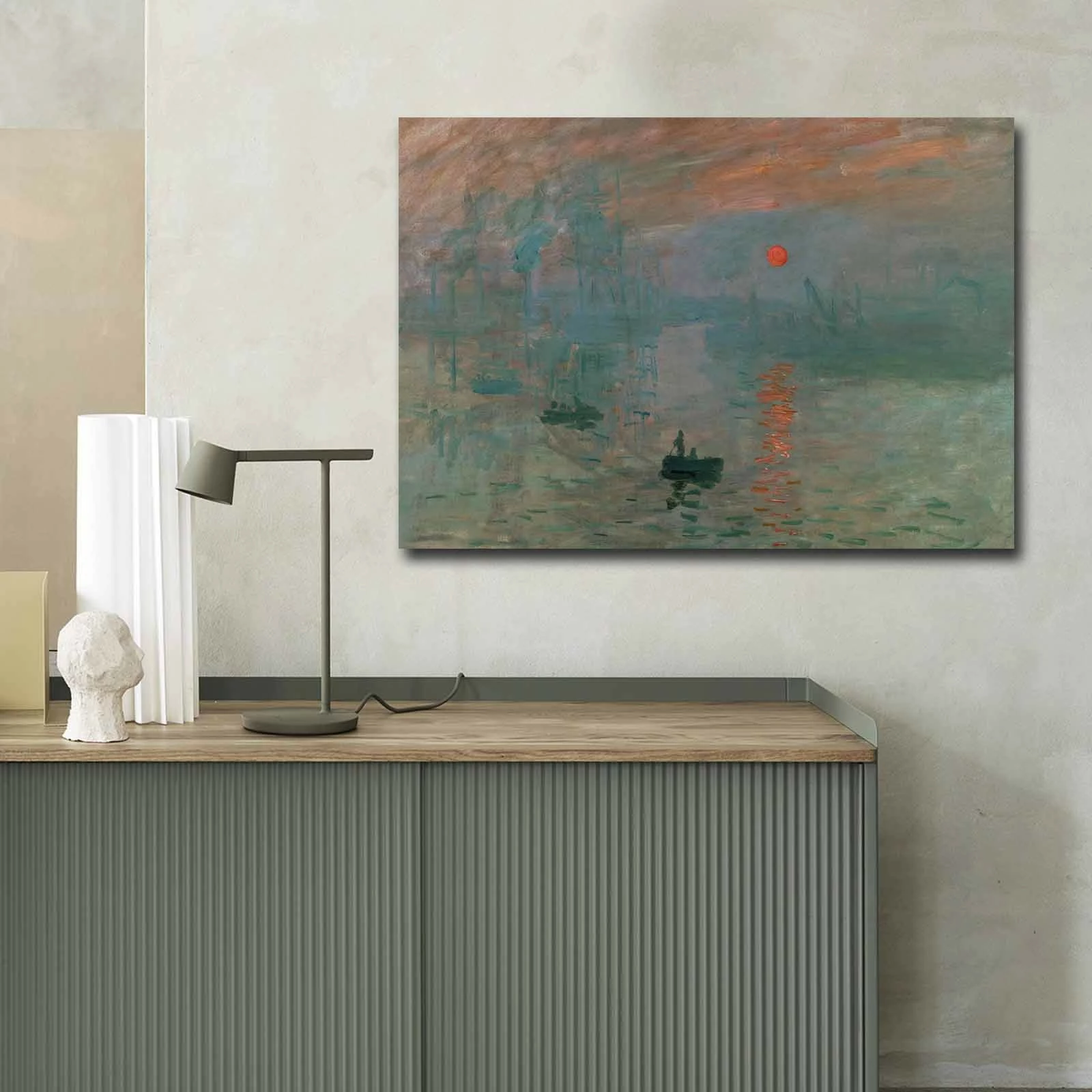 Pikturë dekorative në kanavacë, art i Monet, shumëngjyrëshe, 70x100cm