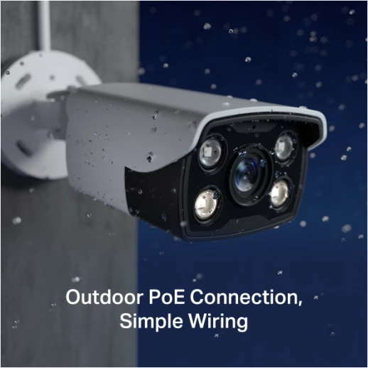 Kamerë sigurie rrjeti TP-LINK VIGI C340 (2.8mm) 4MP 2560×1440 PoE IP67 Full-Color, bardhë/zezë