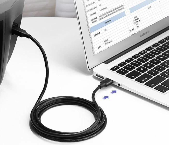 Kabllo printeri UGREEN 20847 USB-B në USB 2.0, 2 m, e zezë