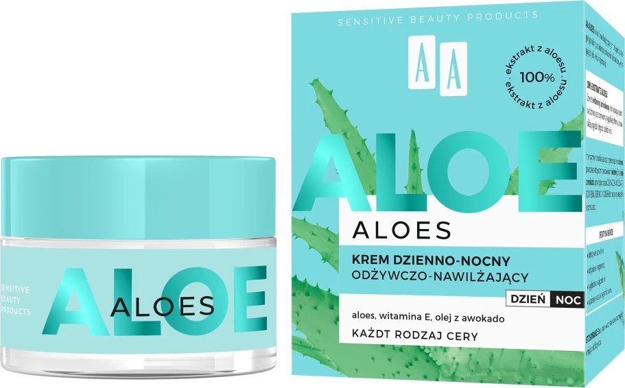 Krem për fytyrë AA Aloes 100% Aloe Vera Day & Night për femra, 50ml