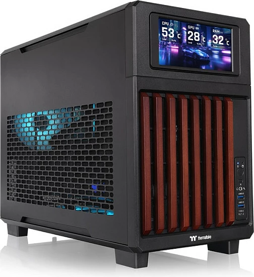 Kasë Thermaltake TR200 WS, USB-C, 2x2.5" + 2x3.5", e zezë